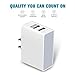 Wall Travel Home Charger, NOOTPRODUCTS Universal 10W 2-Port Wall Charger with SmartQ Technology for Made for iPhone | iPod | iPad | Android Smartphone | MP3 Players | Tablet - 24 Month Warranty