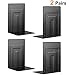 MaxGear Book Ends Universal Economy Bookends Non-Skid Heavy Duty Metal Books End, Bookend Pack, Book Stopper for Books/Movies/CDs/Video Games, 7 x 4 x 5.6 inches, Black (2 Pairs/4 Pieces, Large)