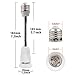 DiCUNO E26 15.5CM/5.5 Inch Extension Socket Extender Adapter, E26 Flexible Extender, All-Directional Adjustable, Standard Light Bulb Socket Extension Converter, 4-Pack