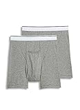 Jockey Men's Underwear Pouch Boxer Brief - 2 Pack, grey heather, M