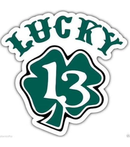 Amazon.com - Lucky 13 Bumper Sticker Window Vinyl Decal 5