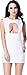 Women's Sleeveless Dress Bandage Mini Dress, White, One Size