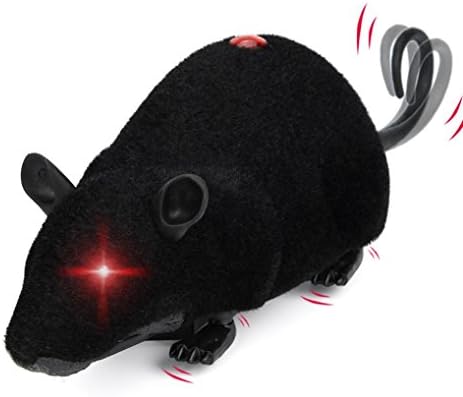 Mamum Wireless Remote Control MouseToy Fun Electric Wireless Remote Control Plush Mouse Rat Toy Fool's Day Gift for Kid