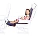 Travel Bread Airplane Footrest Hammock, Portable Travel Footrest Adjustable Height Flight Hammock Provides Relaxation and Comfort for Long Flight Sleeping (Dark Blue)
