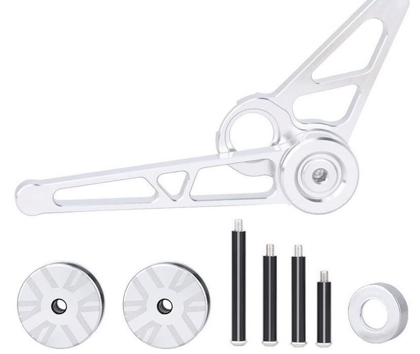 London Craftwork Lightweight Aluminium Chain Tensioner for Brompton 1-6 Speed Union Jack SILVER
