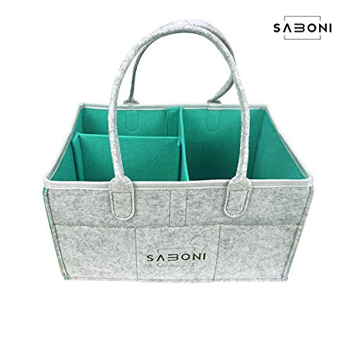 Baby Diaper Caddy Organizer- Nursery Diaper Storage Basket | Changing Kits Portable Car Organizer for Wipe Toy bin | Baby Shower Gift | Decorations for Boy and Girl Newborn - Thumbnail 7
