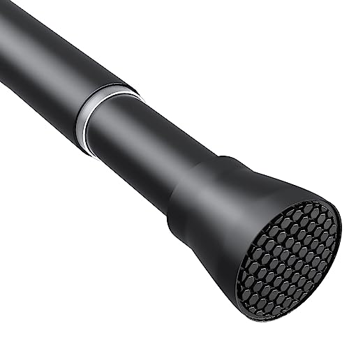 tension rod 28-48 inch white spring tension curtian rod (28-48.1inch 1pcs, Black)
