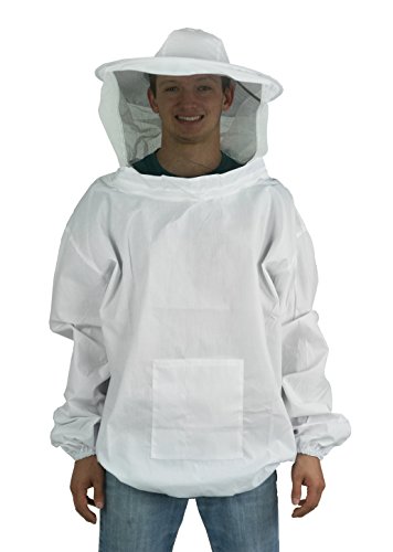 VIVO New Professional White Medium/Large Beekeeping/Bee Keeping Suit, Jacket, Pull Over, Smock with a Veil by (BEE-V105)