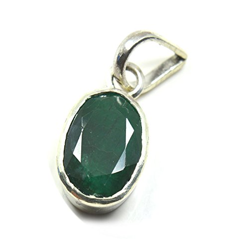 Natural Emerald Simple Pendant 