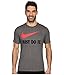 NIKE Sportswear Men's Just Do It Swoosh Tee, Charcoal Heather/Black, Medium