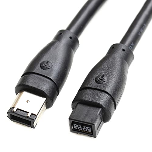 baolongking IEEE 1394 Type FireWire 400 to 800 6 Pin MalePort to 9 Pin Male FW 800 Connector Adapter Cable 1.8m(6 Pin TO 9 Pin cable)