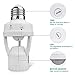 8T8 Motion Sensor Light Socket, PIR Motion E26 Screw Bulb Adapter, Adjustable Auto On/Off Night Light Control Smart Sensor Bulb Adapter for Storage Room, Garage Light (Sensor Adapter_E26)