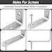 LuckIn Corner Brackets 2 Inch, 10-Pack L Brackets for Shelves, Wood, Furniture, 304 Stainless Steel Corner Brace with Screws
