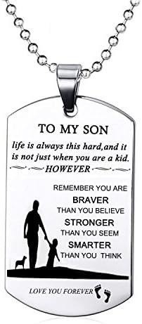 Dog Tag Gifts Necklace Father To Son Pendant Military Personalized Custom Dogtags Pendant Love Gift