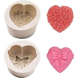 Siliconenzeepvorm Zeepmallen met Enkele Holte Hartroospatroon Siliconen Cakevorm Handgemaakte Decoraties Bakken Tools…
