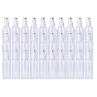 Bekith 30 Pack 80ml Fine Mist Mini Clear Spray Bottles with Pump Spray Cap - for Essential Oils, Travel, Perfumes - Refillable & Reusable Empty Plastic Bottles Travel Bottle