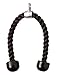 Valeo Universal Triceps Rope Pulldown, 27-Inch Heavy Duty Coated Nylon Rope With Solid Rubber Ends And Chrome Plated Attachment,VA4525BK