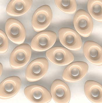 1/8" Tan Top Painted Aluminum Oval Eyelets - 50 Pack