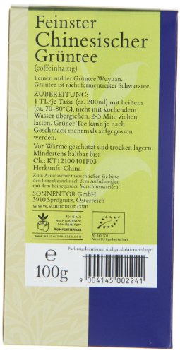 Sonnentor Feinster chinesischer Grüntee lose, 1er Pack (1 x 100 g) - Bio – Bild 3