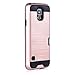 Jwest Galaxy S5 / S5 Neo Wallet Case with ID Card Slot Holder Rugged Rubber Heavy Duty Shock Absorbent Armor Hybrid Defender Shock Proof Case Cover Skin for for Galaxy S5/S5 Neo - Rose Gold