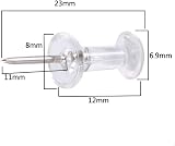 ZHIYE 100pcs Clear Thumbtacks Rose Gold Plastic Push Pins with Storage Box view 2