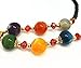 QTMY Diamond Beaded Boho Pendant Long Necklace Jewelry for Women (Flowers)