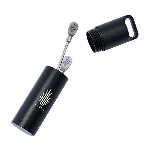 Kizer 2pcs Titanium Reusable Toothpick EDC Tool Survival Outdoor Camping Picnic Travel Kit T308