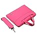 Qishare 13.3 14 inch Laptop Case Laptop Shoulder Bag, Multi-Functional Notebook Sleeve Carrying Case with Strap for Samsung Acer Asus Lenovo Yoga MacBook pro 13 Ultrabook Chromebook(Pink)
