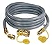 DOZYANT 12 Feet 1/2 inch ID Natural Gas Grill Hose with Quick Connect Fittings Assembly for Low Pressure Appliance -3/8 Female to 1/2 Male Adapter for Outdoor NG/Propane Appliance - CSA Certified