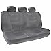 Motor Trend Premium Leatherette Car Seat Covers - Charcoal Gray PU Leather w/ Comfort Grip Steering Wheel Cover