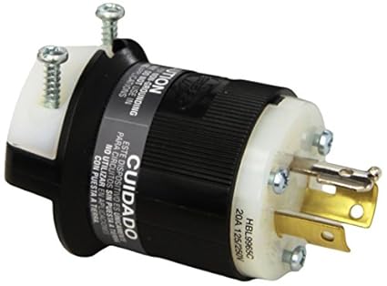 Hubbell Hbl9965c Locking Plug 3 Pole 3 Wire 20 Amp 125 250v Black And White Electric Plugs Amazon Com Industrial Scientific