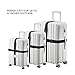 Luxebell Luggage Straps Suitcase Belt Add-A-Bag Travel Accessories, Heavy Duty Strap, 2-Pack (6.56ft, Black)