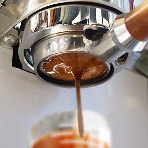 Jimfoty Bottomless Portafilter, Coffee Bottomless Filter Holder Powder Hammer Semi-Automatic Coffee Machine Filter Accessories