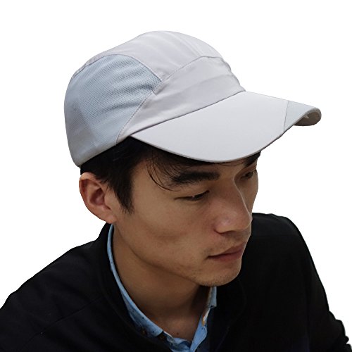 YING LAN Men's Autumn Outdoor Sport Baseball Hat Running Visor Sun Cap Grey 1 - Thumbnail 3