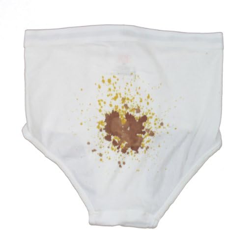 FAKE POOP STAIN Whitey Tighty Novelty Underwear / Funny Gag Briefs - Medium