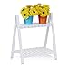 Furinno FNCP-33036 2-Tier Solid Pine Wood Outdoor Plant Shelves