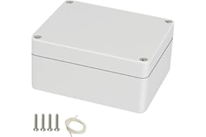 HoHaing Project Box ABS Plastic Junction Box IP65 Waterproof Weatherproof Electrical Enclosoure Power Box for Electric Gray White 4.53"x 3.54"x 2.17"(115 x 90 x 55mm)