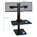 Ollieroo Dual Monitor Desk Converter, Height Adjustable Sit Stand Desk, Standing Desk Workstation, Blackthumb 4