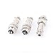 uxcell GX12-4 4-Pin 12mm Male Female Panel Metal Connector Aviation 3Pcs