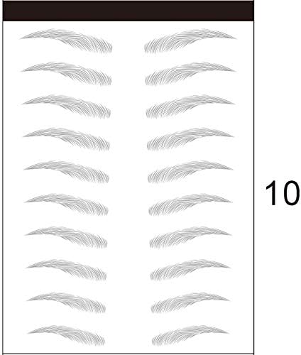 Tenflyer 3D Stick-On Eyebrows Sticker Eye Brow Makeup Decal