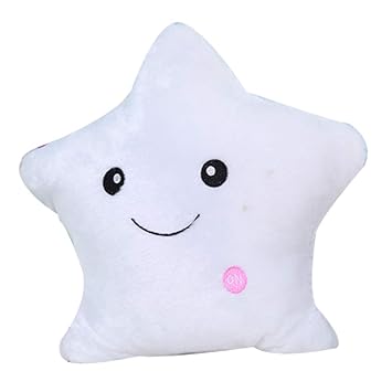 Ez Life Smiling Star Illuminating 7 Color Led Light Pillow Plush