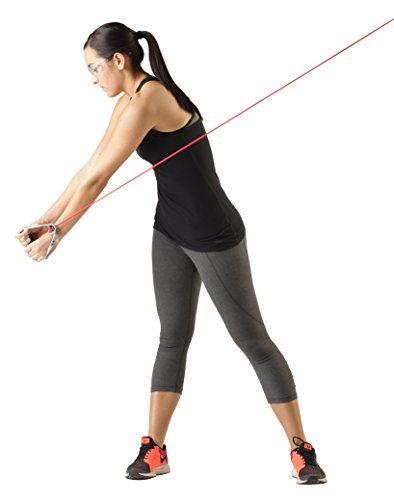 TheraBand Professional Latex Resistance Tubing For Upper Body, Lower Body, and Core Exercise, Physical Therapy, Lower Pilates, At-Home Workouts, and Rehab, 25 Foot, Red, Medium, Beginner Level 3