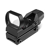 Beileshi Reflex Sight Red/Green Dot Sightmark Tactical 4 Reticle Holographic Picatinny Rail Reflex Optic - Hunting Paintball Tool for Shotgun Rifle Pistol Scope with Locking Screw & Battery
