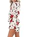 Relipop Women's Floral Print Long Sleeves Short Romper Playsuit Jumpsuit (Small, Red)