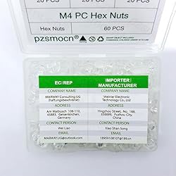 Pzsmocn 120 Pieces M4*4/6/8mm PC Transparent