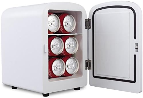 Portable Cooler Warmer Heats 4L Auto Car Boat Home Office White Mini Fridge