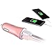 LAX Dual USB 4.8A Fast Car Charger for iPhone 6S Plus 6 Plus 6 5 SE 5S 5 5C 4S, Samsung Galaxy S7 S6 Edge Plus Note 5 4 S5 Tab S, LG, HTC, Nexus, iPad Cigarette Lighter Power Adapter (Rose Gold 4.8A)