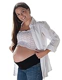 Baby Belly Band Original Pregnancy and Post Partum Belt for Maternity Support, Black
