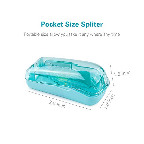 BUG HULL Pill Splitter with Blade Guard, Finger Protect Pill Cutter - Thumbnail 5