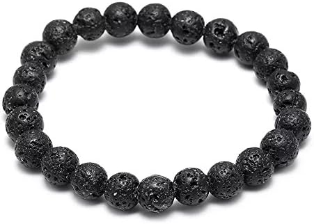 Diffuser Bracelet w/7 Chakra Lava Stones-Mens Womens Genuine Yoga Bracelet For Healing, Aromatherapy, Meditation, Natural Essential Oils, Self Confidence, Love FREE AROMATHERAPY BOOK (Lava Beads Only)
